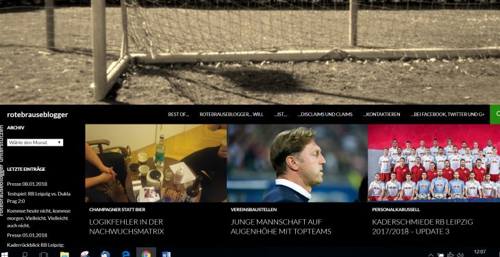 Screenshot Sport-Blog rotebrauseblogger.de