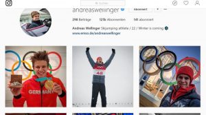 Instagram Account von Andreas Wellinger 
