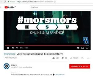 YouTube: Trikotstory #morsmors vom HSV 