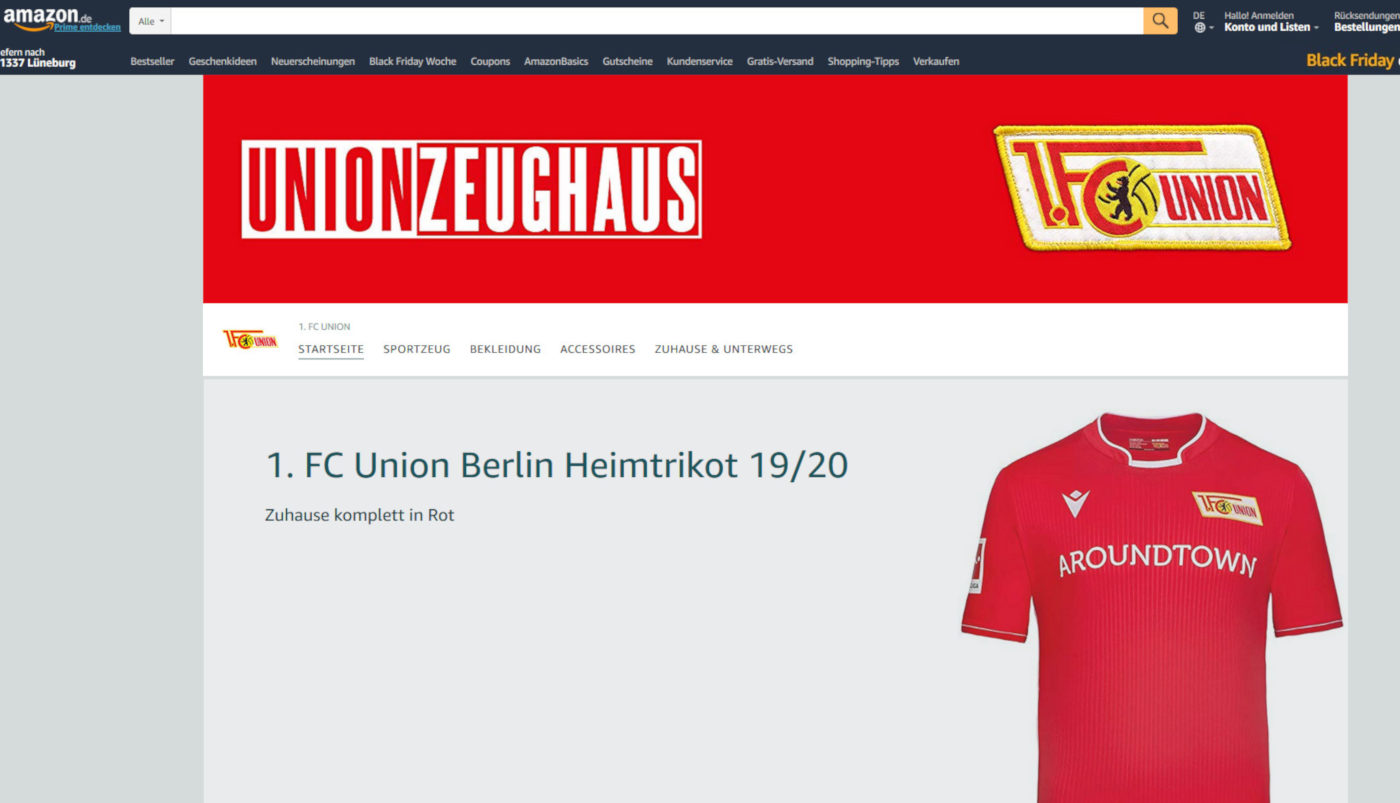 Screenshot Amazon Store Union Berlin