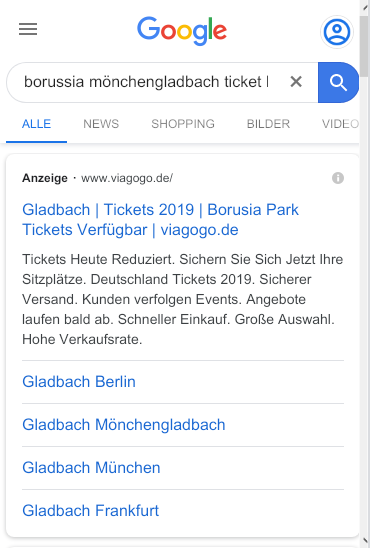 Mobiles Suchergebnis Mönchengladbach 