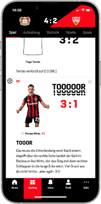 Screenshoot App Bayer 04 Leverkusen