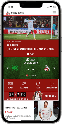 Screenshoot App 1. FC Köln