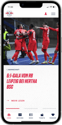 Screenshoot App RB-Leipzig
